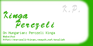 kinga perczeli business card